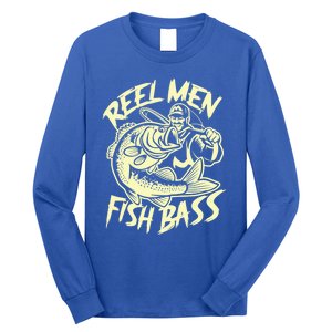 Reel Fish Bass Fishing Gift Long Sleeve Shirt