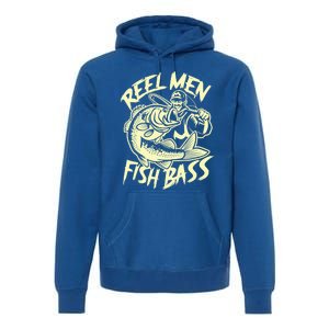 Reel Fish Bass Fishing Gift Premium Hoodie