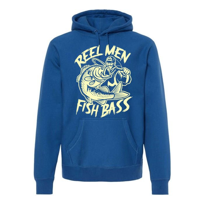 Reel Fish Bass Fishing Gift Premium Hoodie