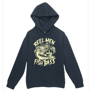 Reel Fish Bass Fishing Gift Urban Pullover Hoodie