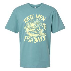 Reel Fish Bass Fishing Gift Sueded Cloud Jersey T-Shirt