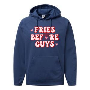 Retro Fries Before Guys French Fires Lover Funny Valentines Meaningful Gift Performance Fleece Hoodie