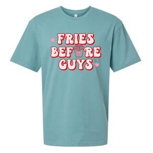 Retro Fries Before Guys French Fires Lover Funny Valentines Meaningful Gift Sueded Cloud Jersey T-Shirt