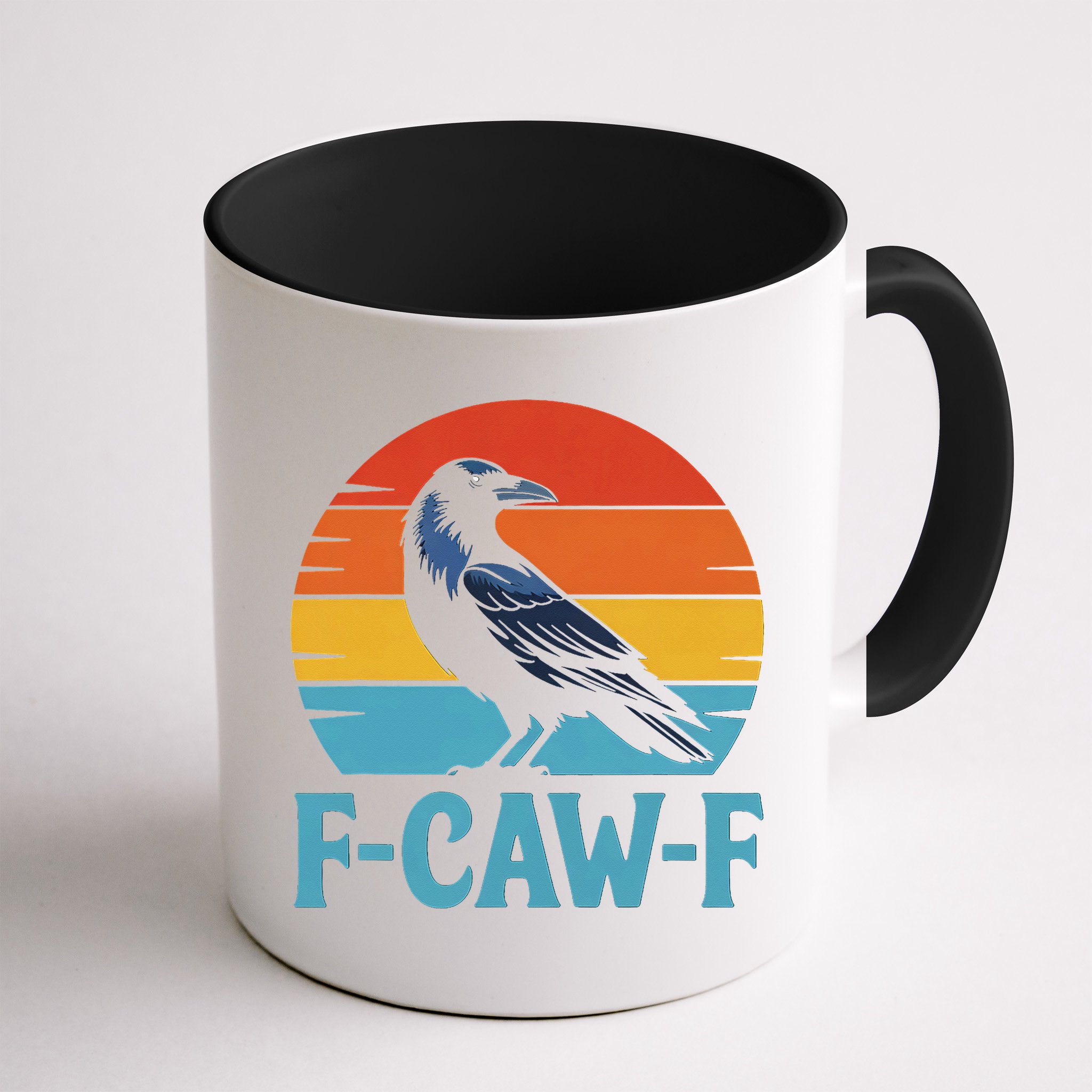 Retro F-Caw-F Black Bird Crow Funny Crow Lover Mug