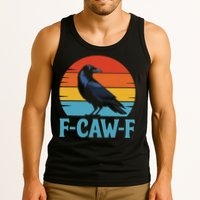 Retro F-Caw-F Black Bird Crow Funny Crow Lover Tank Top