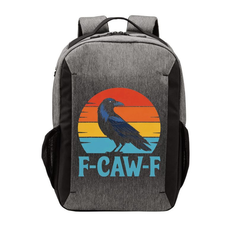 Retro F-Caw-F Black Bird Crow Funny Crow Lover Vector Backpack