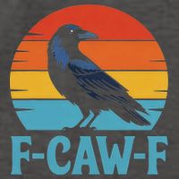 Retro F-Caw-F Black Bird Crow Funny Crow Lover Vector Backpack