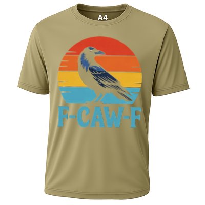 Retro F-Caw-F Black Bird Crow Funny Crow Lover Performance Shirt
