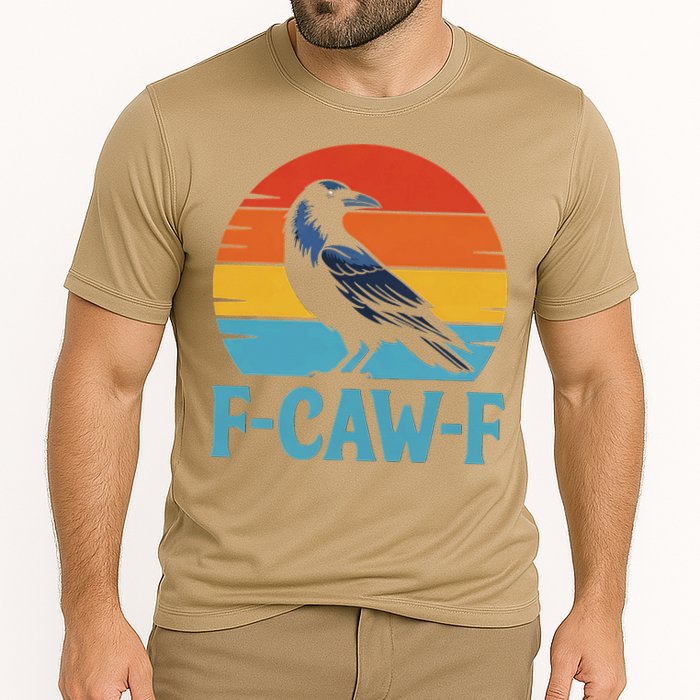 Retro F-Caw-F Black Bird Crow Funny Crow Lover Performance Shirt