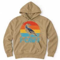 Retro F-Caw-F Black Bird Crow Funny Crow Lover Hoodie