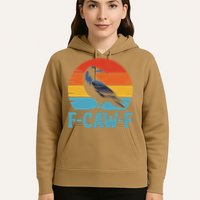 Retro F-Caw-F Black Bird Crow Funny Crow Lover Hoodie