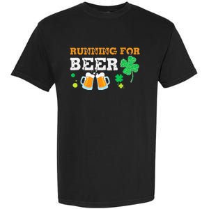 Running For Beer Funny St Patrick's Day Irish Garment-Dyed Heavyweight T-Shirt