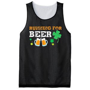 Running For Beer Funny St Patrick's Day Irish Mesh Reversible Basketball Jersey Tank