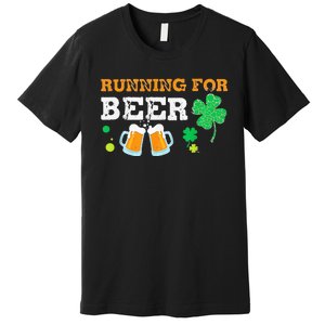 Running For Beer Funny St Patrick's Day Irish Premium T-Shirt