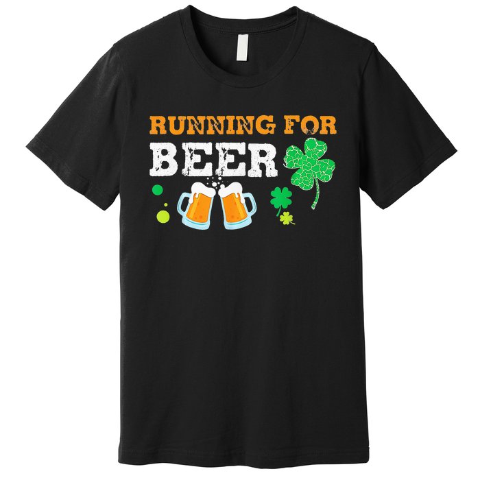 Running For Beer Funny St Patrick's Day Irish Premium T-Shirt