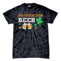 Running For Beer Funny St Patrick's Day Irish Tie-Dye T-Shirt