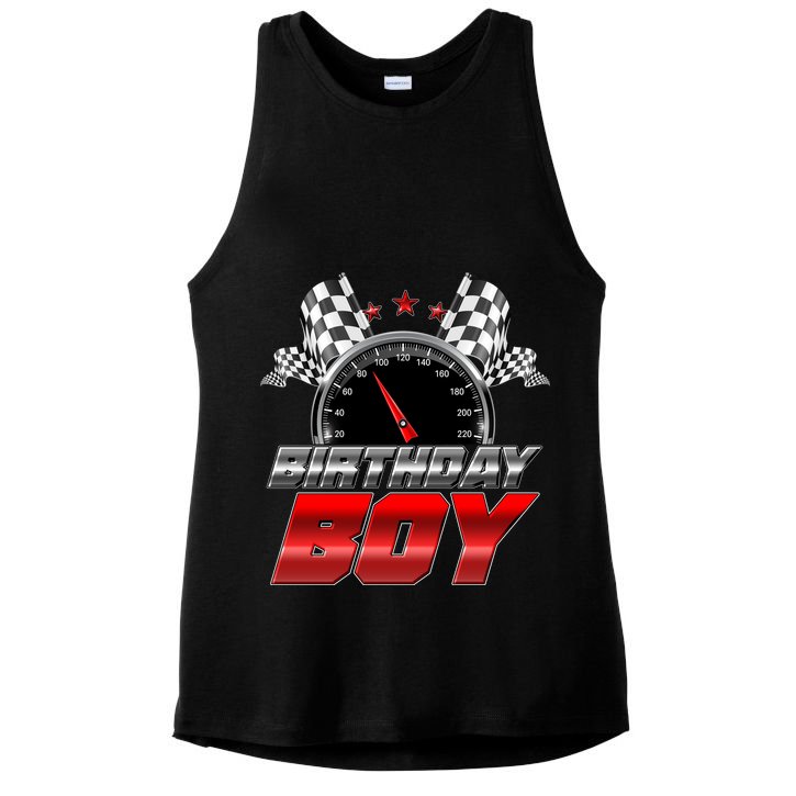 Racing Fan Birthday Boy Speedometer Ladies PosiCharge Tri-Blend Wicking Tank