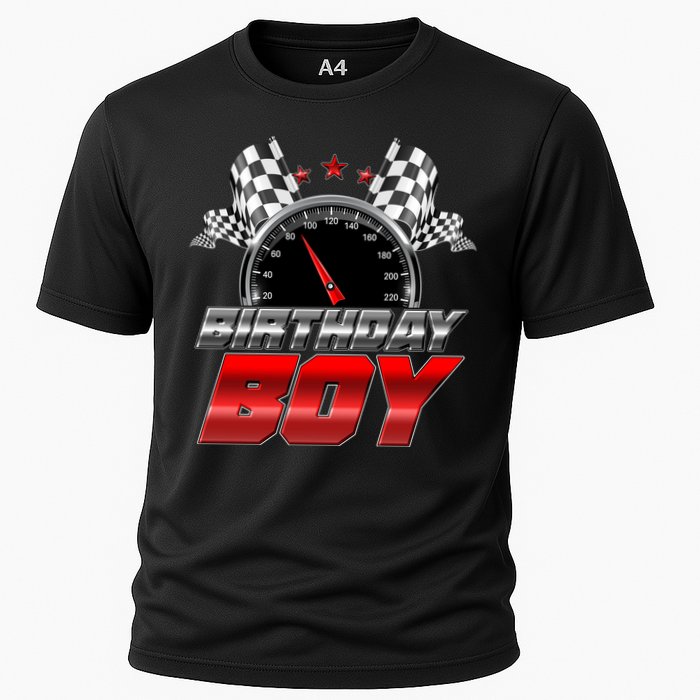 Racing Fan Birthday Boy Speedometer Cooling Performance Crew T-Shirt
