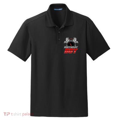 Racing Fan Birthday Boy Speedometer Dry Zone Grid Polo
