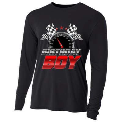 Racing Fan Birthday Boy Speedometer Cooling Performance Long Sleeve Crew