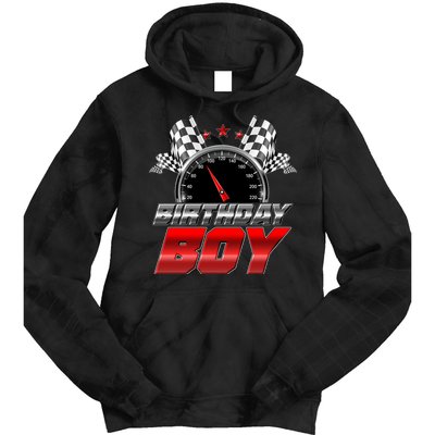 Racing Fan Birthday Boy Speedometer Tie Dye Hoodie