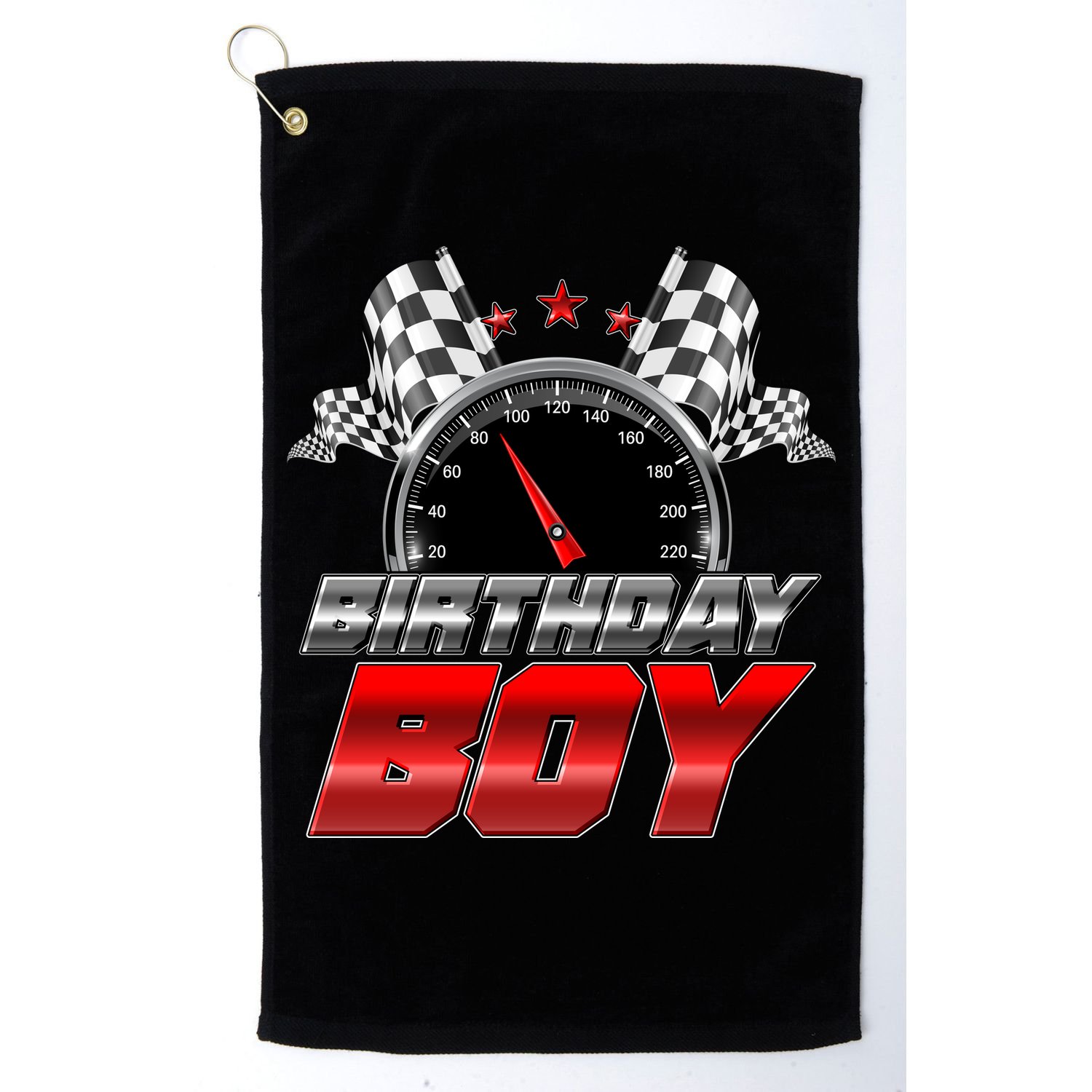 Racing Fan Birthday Boy Speedometer Golf Towel