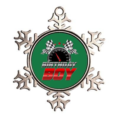 Racing Fan Birthday Boy Speedometer Metallic Star Ornament