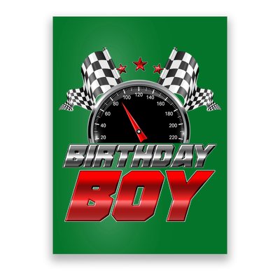 Racing Fan Birthday Boy Speedometer Poster