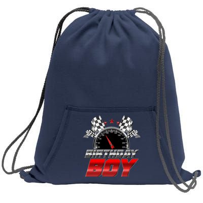 Racing Fan Birthday Boy Speedometer Sweatshirt Cinch Pack Bag