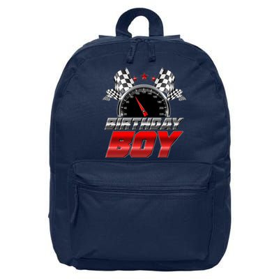 Racing Fan Birthday Boy Speedometer 16 in Basic Backpack