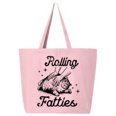 Rolling Fatties Cat Funny Cute Cat Lover Kitten Owner Kitty 25L Jumbo Tote