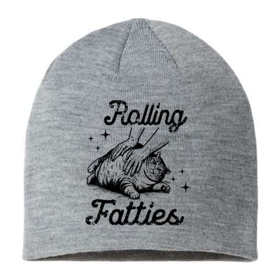 Rolling Fatties Cat Funny Cute Cat Lover Kitten Owner Kitty Sustainable Beanie