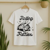 Rolling Fatties Cat Funny Cute Cat Lover Kitten Owner Kitty T-Shirt