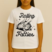 Rolling Fatties Cat Funny Cute Cat Lover Kitten Owner Kitty T-Shirt