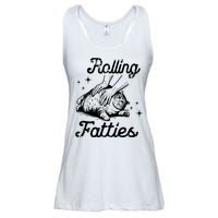 Rolling Fatties Cat Funny Cute Cat Lover Kitten Owner Kitty Ladies Essential Flowy Tank