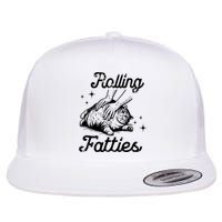 Rolling Fatties Cat Funny Cute Cat Lover Kitten Owner Kitty Flat Bill Trucker Hat