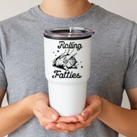 Rolling Fatties Cat Funny Cute Cat Lover Kitten Owner Kitty Tumbler
