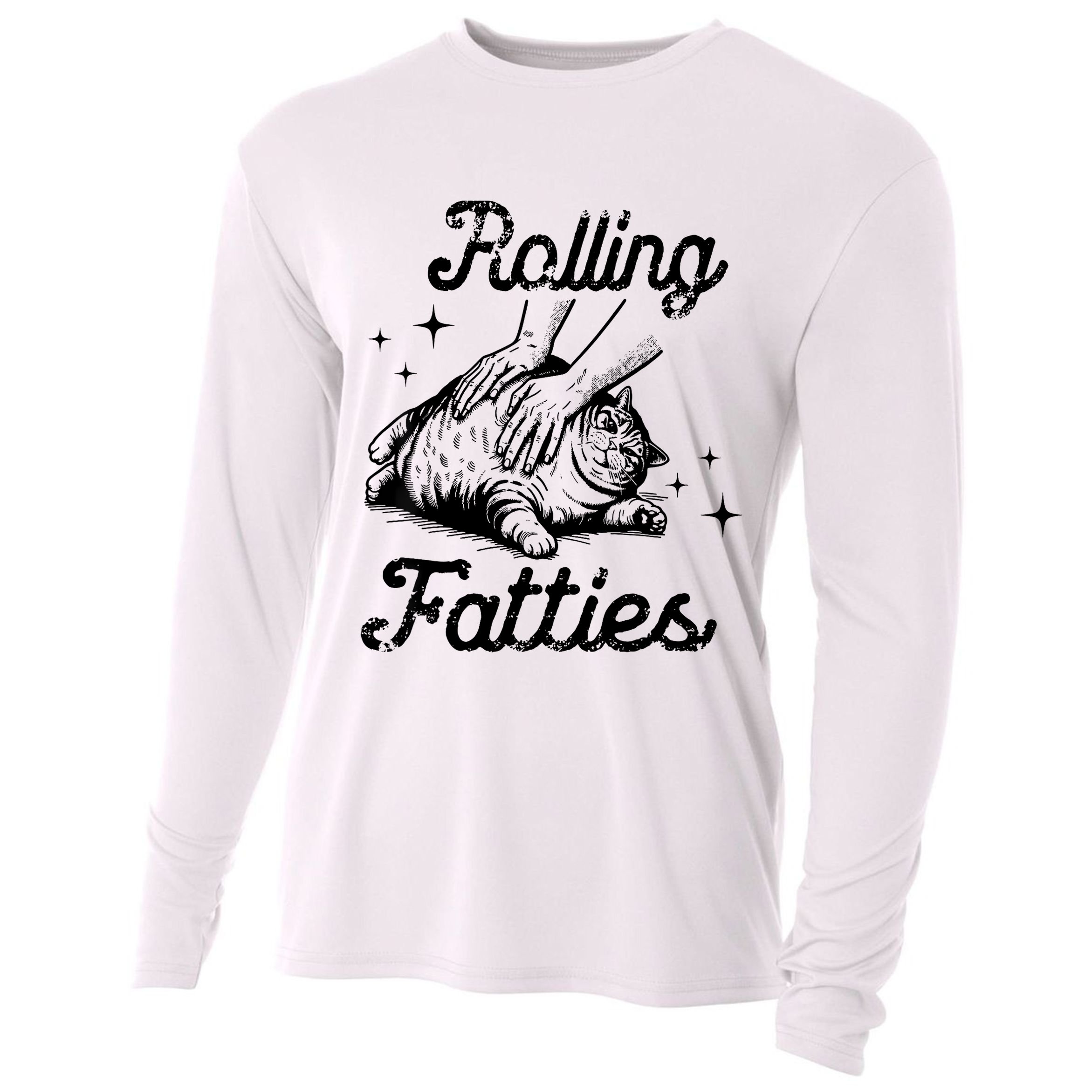 Rolling Fatties Cat Funny Cute Cat Lover Kitten Owner Kitty Cooling Performance Long Sleeve Crew