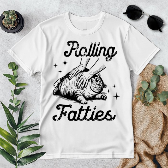 Rolling Fatties Cat Funny Cute Cat Lover Kitten Owner Kitty Premium T-Shirt