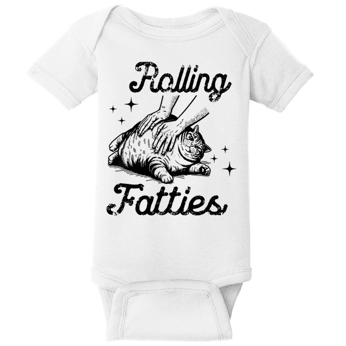 Rolling Fatties Cat Funny Cute Cat Lover Kitten Owner Kitty Baby Bodysuit