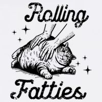 Rolling Fatties Cat Funny Cute Cat Lover Kitten Owner Kitty Women's Crop Top Tee