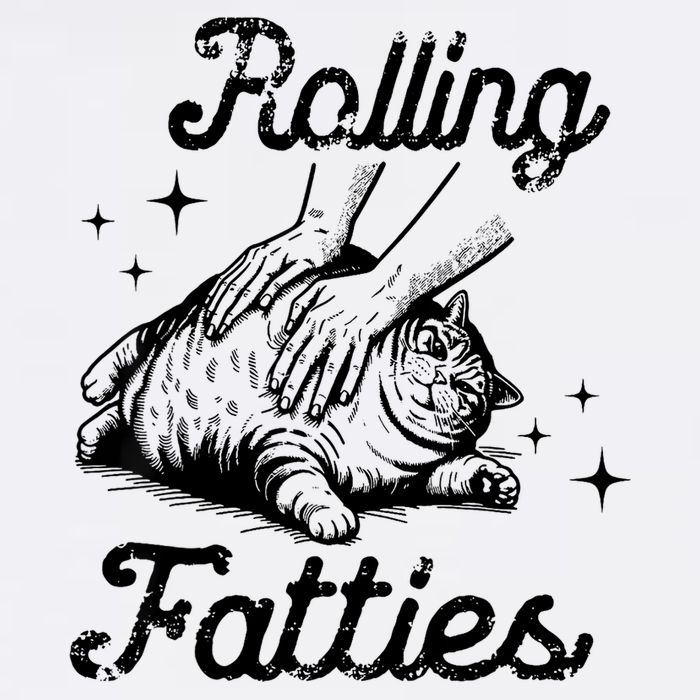 Rolling Fatties Cat Funny Cute Cat Lover Kitten Owner Kitty Women's Crop Top Tee