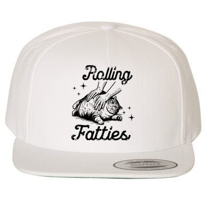Rolling Fatties Cat Funny Cute Cat Lover Kitten Owner Kitty Wool Snapback Cap