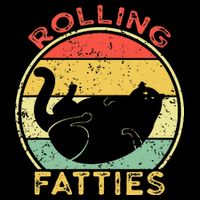 Rolling Fatties Cat Retro Vintage Funny Fat Kitten Saying Bucket Hat