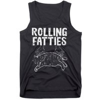 Rolling Fatties Cat Funny Fat Kitten Tank Top