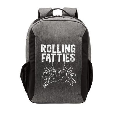 Rolling Fatties Cat Funny Fat Kitten Vector Backpack
