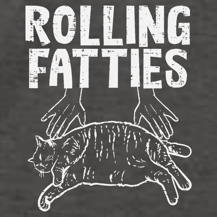 Rolling Fatties Cat Funny Fat Kitten Vector Backpack