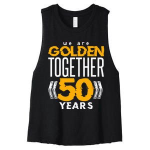 Romantic For Couples 50th Wedding Anniversary Women's Racerback Cropped Tank