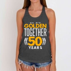 Romantic For Couples 50th Wedding Anniversary Women's Knotted Racerback Tank