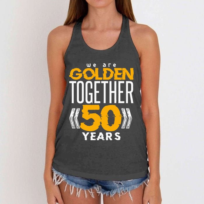 Romantic For Couples 50th Wedding Anniversary Women's Knotted Racerback Tank